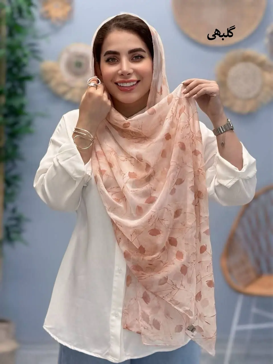 3457-شال حریر مخملی